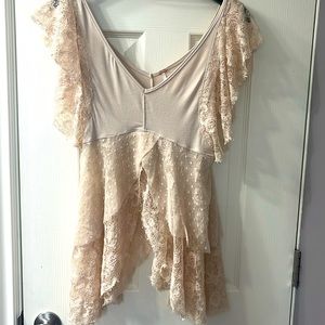 Beautiful Beige Lace Top